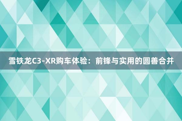 雪铁龙C3-XR购车体验：前锋与实用的圆善合并